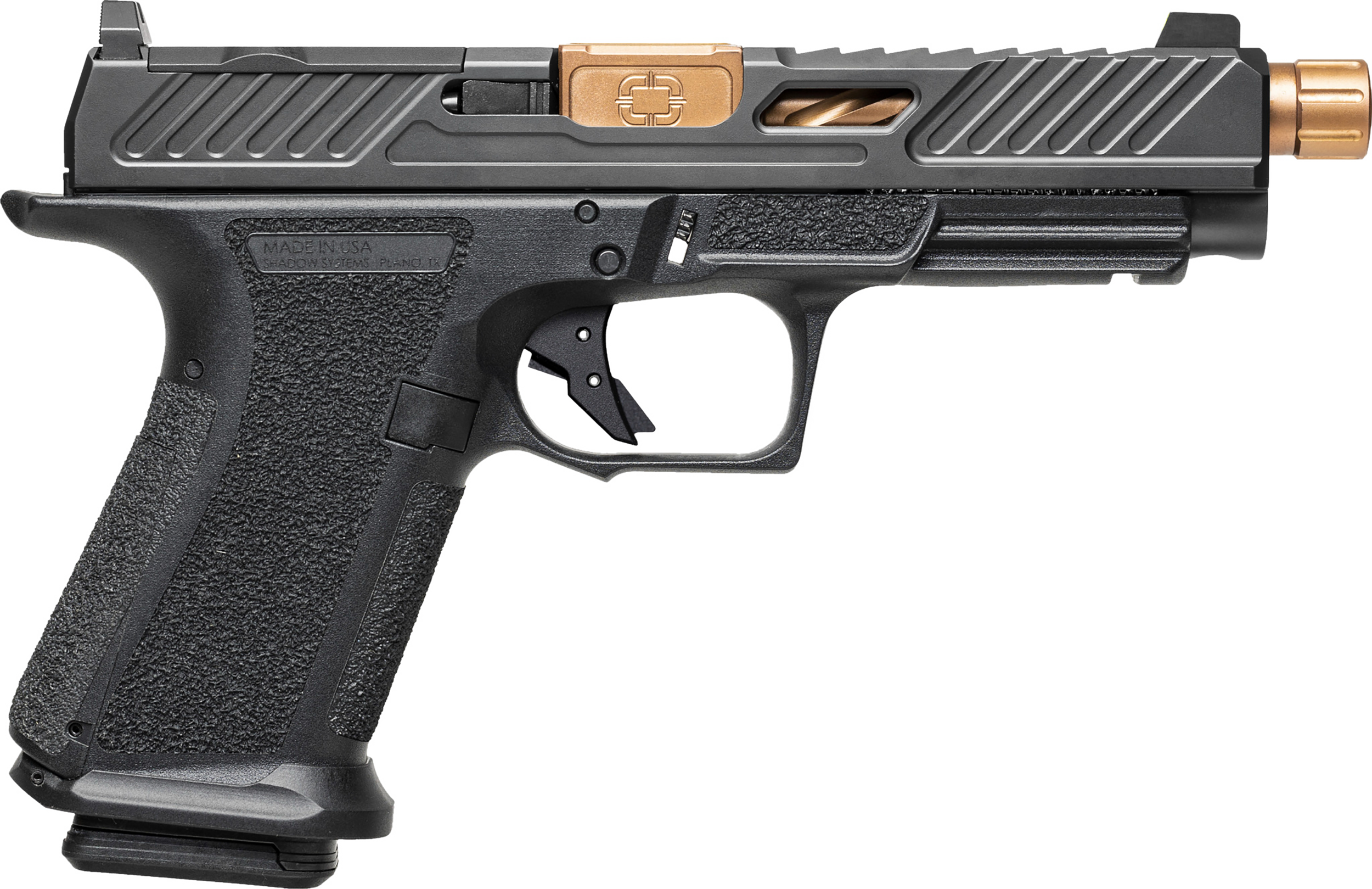 Shadow Systems MR920L Elite Optic Ready Pistol SS1025, 9mm Luger, 5in, Black Interchangeable Backstrap, Black Finish, 15 Rds