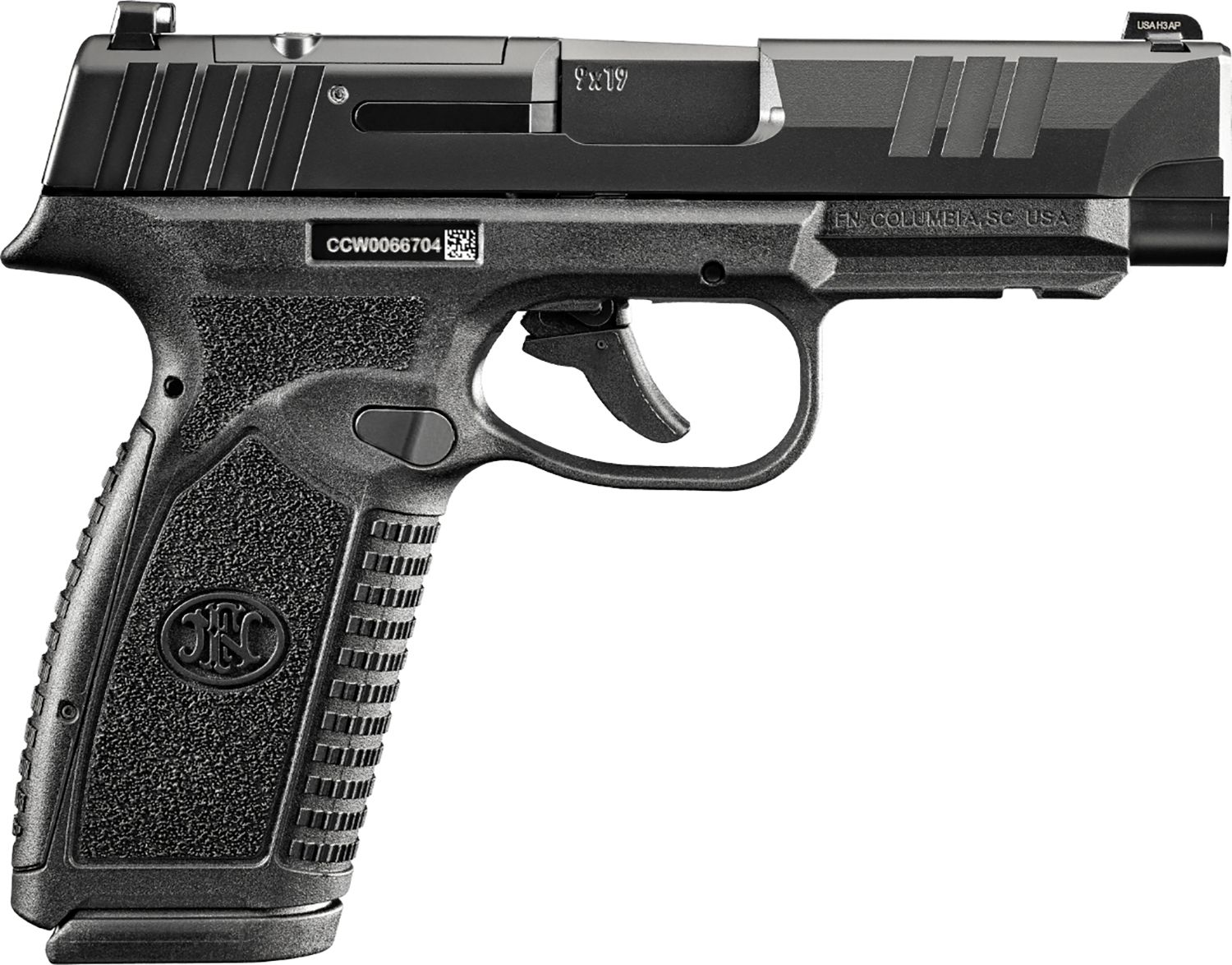 FN Herstal Reflex XL MRD Optic Ready Pistol 66101763, 9mm, 3.80in, Interchangeable Backstrap Grips, Black Finish, 10 Rds