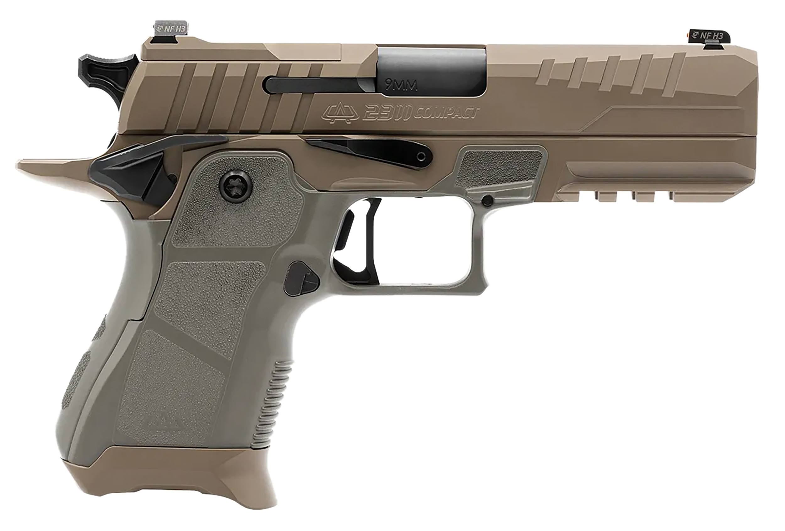 OA DEFENSE 2311 w/Plus Kit Optic Ready Pistol OA2311CMPTKITHDSSTD15, 9mm Luger, 4.25in, Sage Polymer, High Desert Finish, 15 Rds