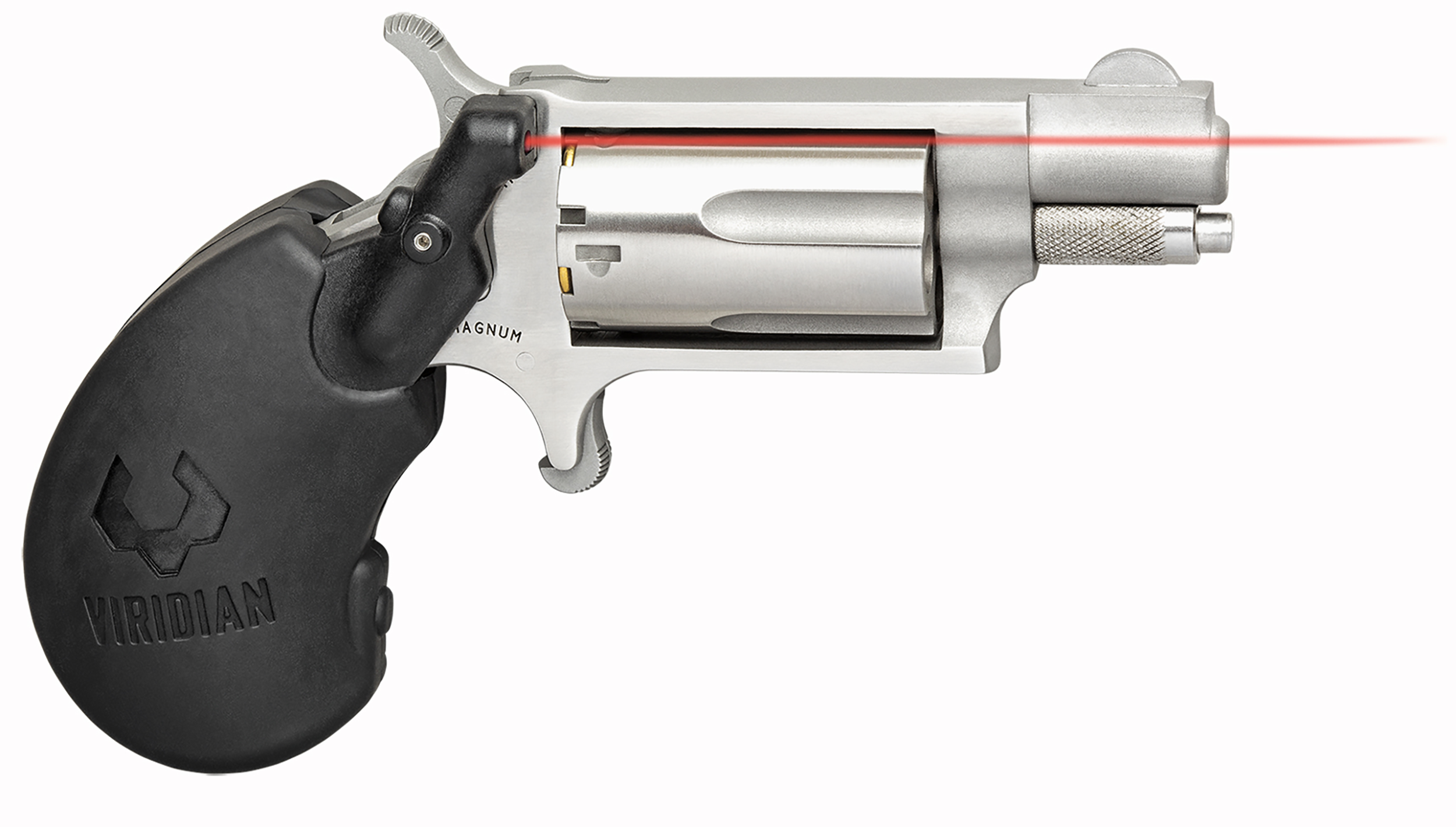 North American Arms Mini-Revolver 22MSVL, 22 WMR, 1.13", Black Polymer Laser Grips, Stainless Finish, 5rd