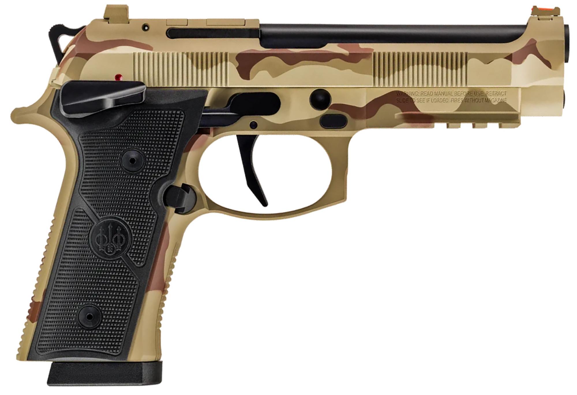 Beretta 92XI Pistol SPEC0732A10, 9mm Luger, 4.70", Black Textured Grips, Desert Combat Uniform Cerakote Finish, 10 Rds