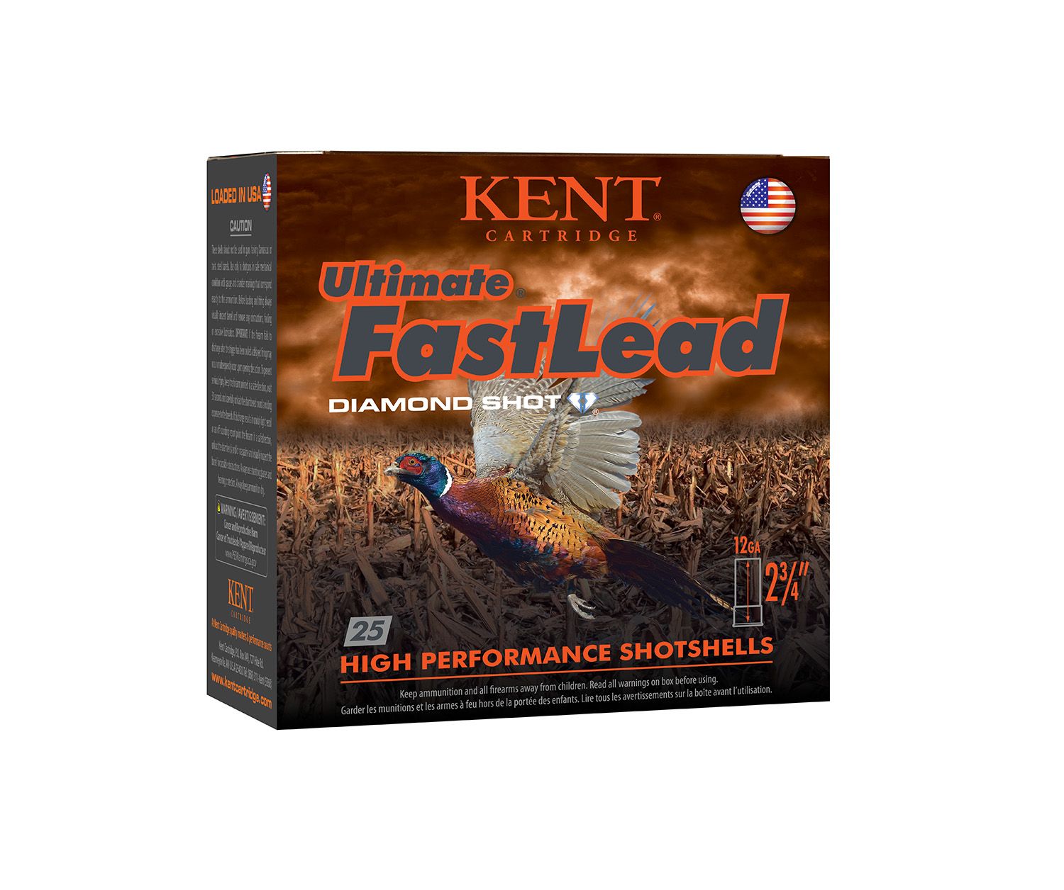 Kent Ammunition Ultimate Fast Lead K122UFL405, 12 Gauge, 2-3/4", 1 3/8 oz, 1475fps, 5 Shot, 25 Rd/bx