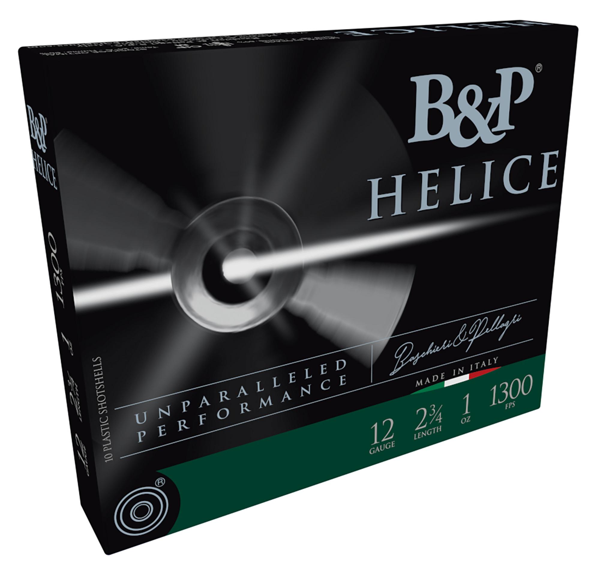 Baschieri & Pellagri Ammunition Helice Electro Shotshells 12B1FEL7, 12 Gauge, 2-3/4", 1 oz, 1300 fps, #7.5 Lead Shot, 10 Rds/box