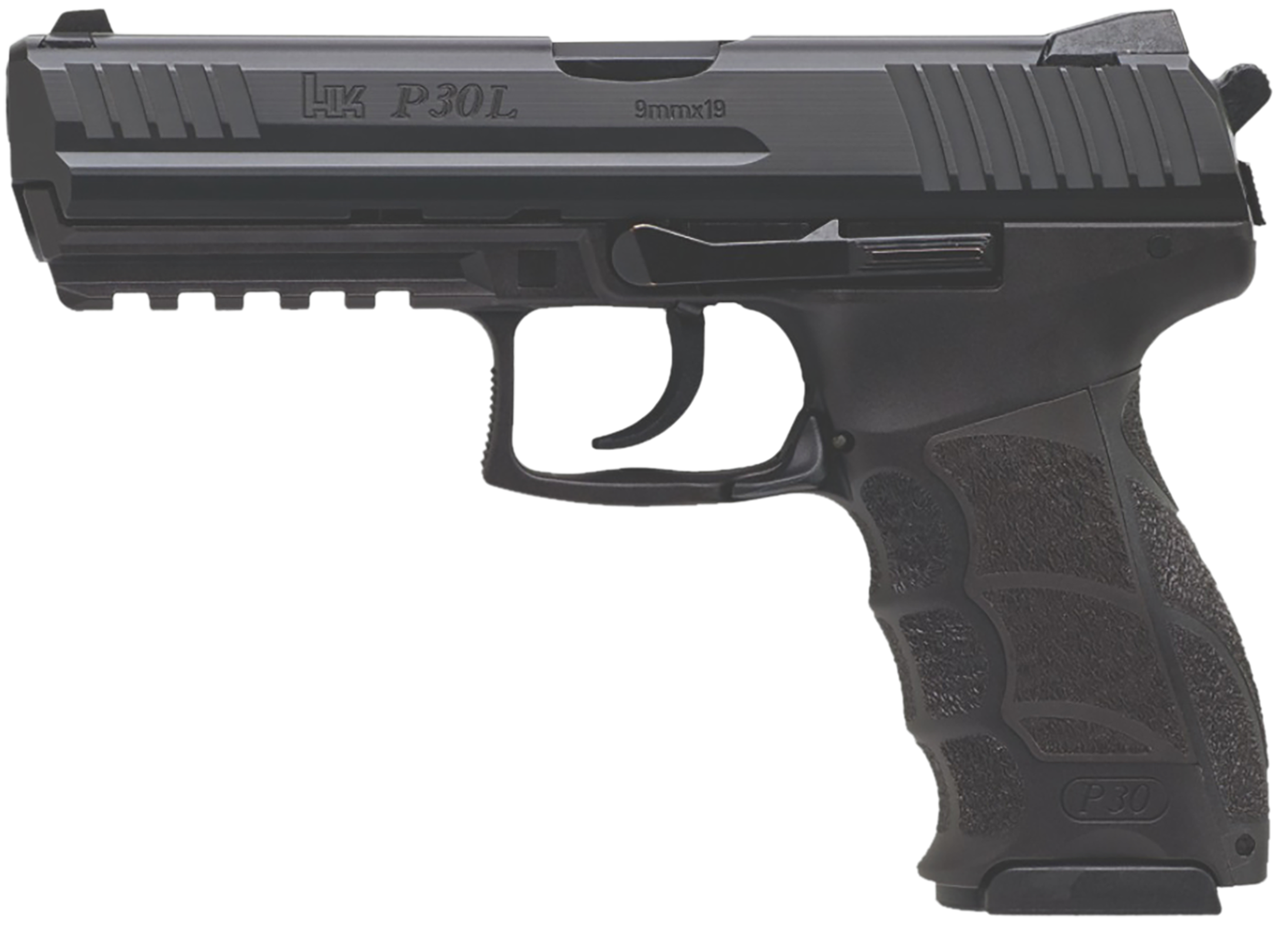 Heckler & Koch P30L V3 Pistol 81001094, 9mm Luger, 4.45in, Black Interchangeable Backstrap, Black Finish, 10 Rds