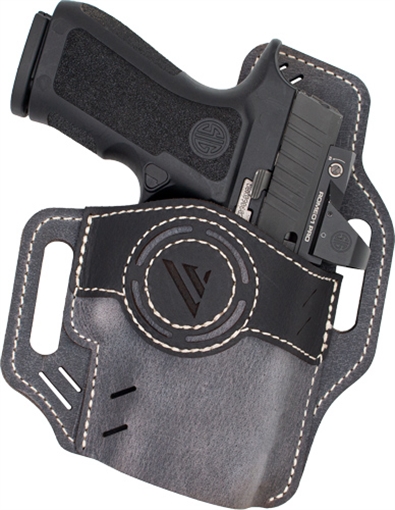 VERSACARRY LUNA HOLSTER OWB GREY BASE BLACK PATCH SIZE 4! UGL4GRY