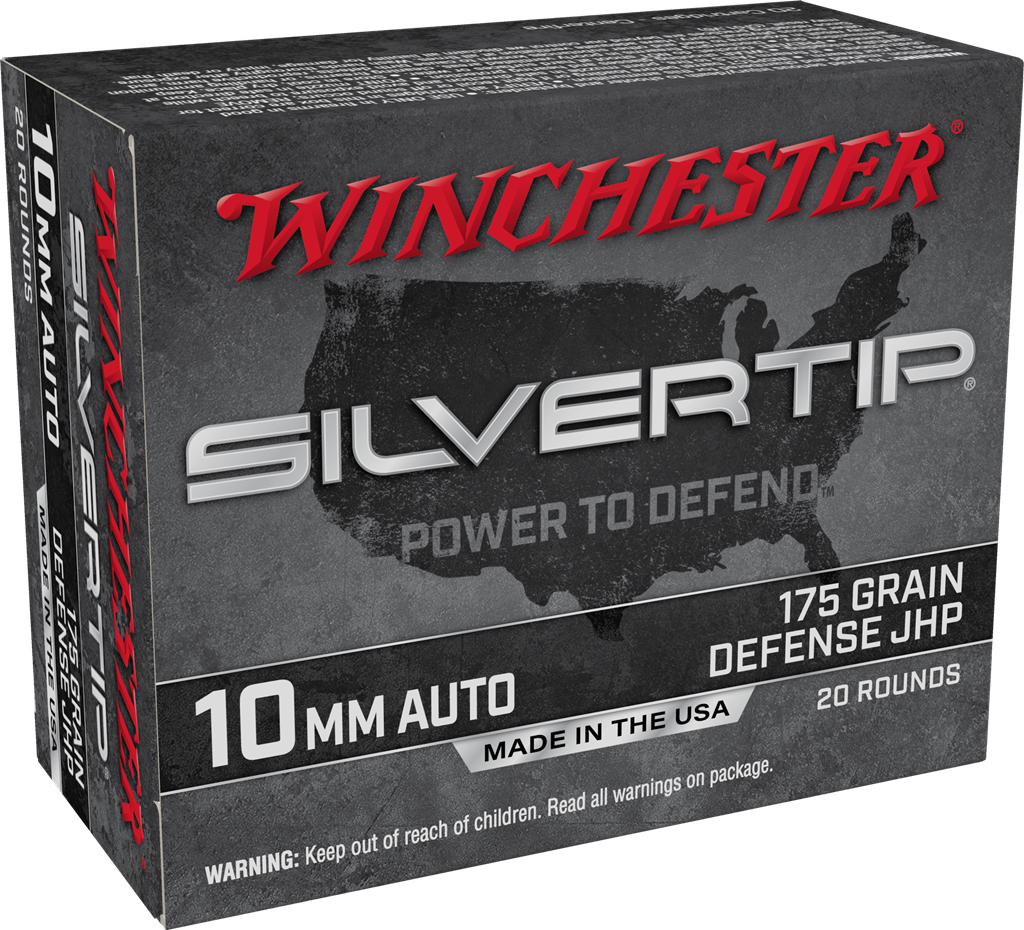 Winchester Silvertip 10mm Auto 175gr. JHP Defense 20rd Box #W10MMST