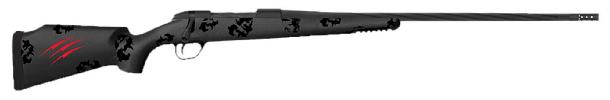 Fierce Twisted Rage Bolt Action Rifle FRG7MMBC20BBO, 7mm BC, 20" Threaded, Blackout Camo Carbon Stock, 4 Rds