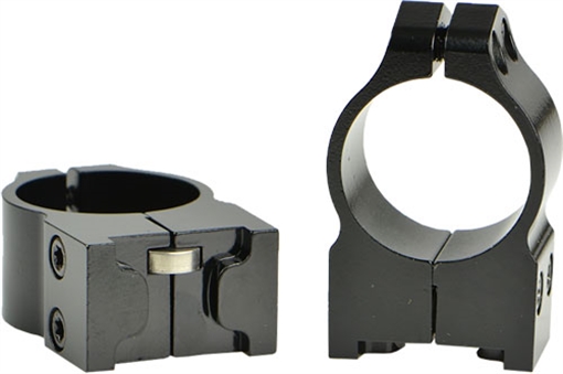 Warne Permanent Attached Fixed Ring Set, Fits Ruger M77, 1" Medium, Matte Finish 1R7M
