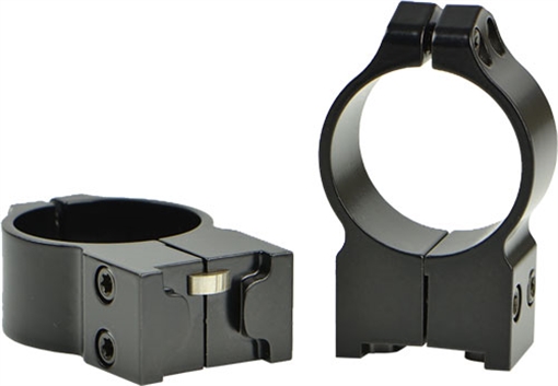 Warne Permanent Attached Fixed Ring Set, Fits Ruger M77, 30mm High, Matte Finish 15R7M