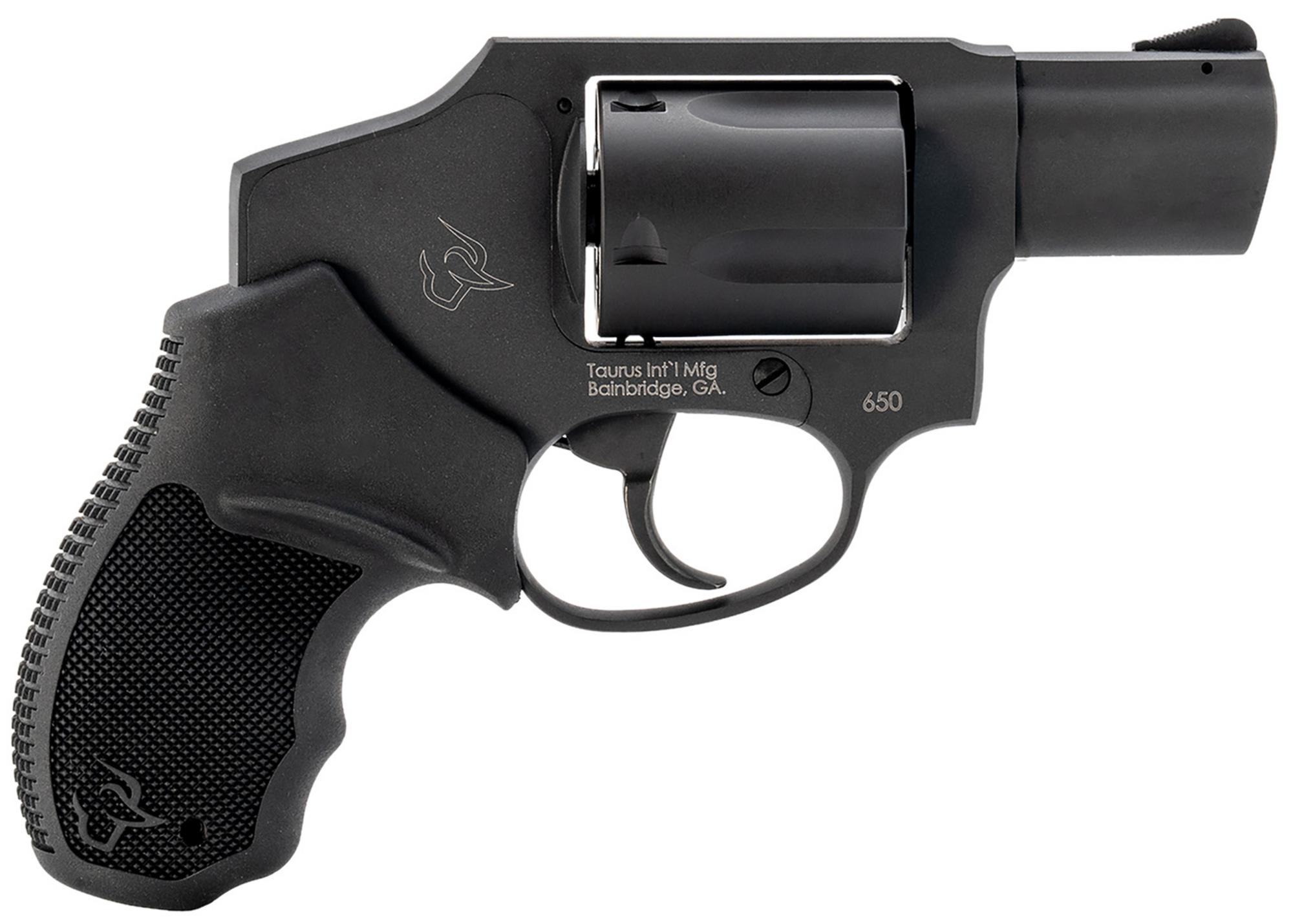 Taurus 650 Revolver 2650121, 357 Mag, 2", Black Rubber Grip, Matte Black Finish, 5rd