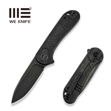 WE Knife Elementum Flipper Knife 2.96" CPM MagnaCut Black Titanium Handle - WE18062XA-1