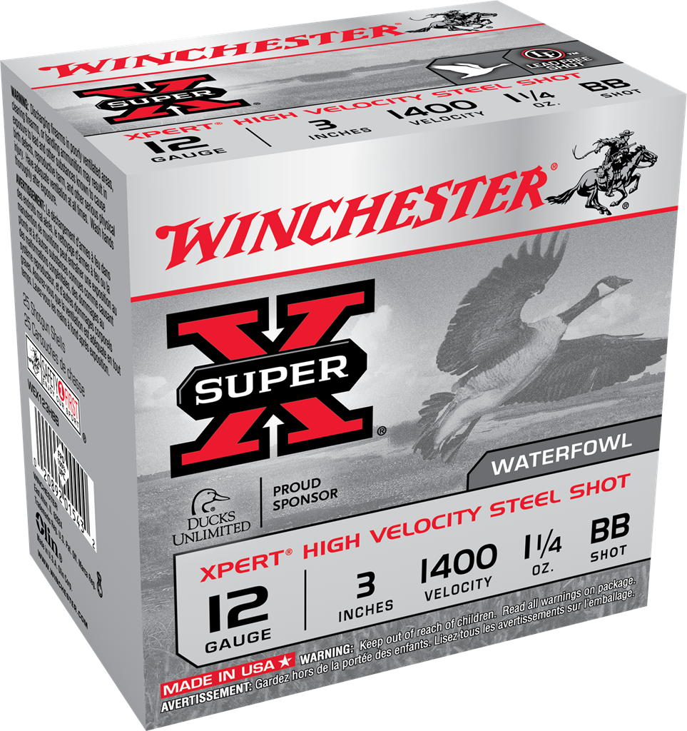 Winchester Super X 12Ga 3″ #BB 250rd Case #WEX123HBB