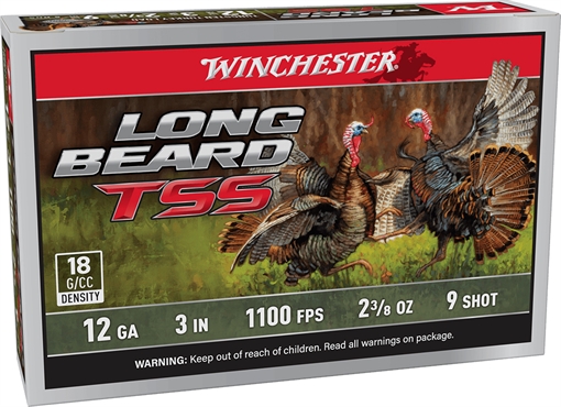 Winchester Ammo Long Beard TSS 12Gauge 3" 2 3/8oz Tungsten 9Shot 5 Per Box/10 Case LBTSS1239