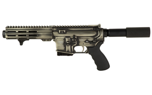 WMD Guns Micro Beast, Forged, Semi-automatic, Pistol, 223 Remington/556NATO, 5" Barrel, 1:5 Twist, NiB-X Finish, Silver, Right Hand, 10 Rounds, 1 Magazine 1-NIBXARPISTOL-5-D