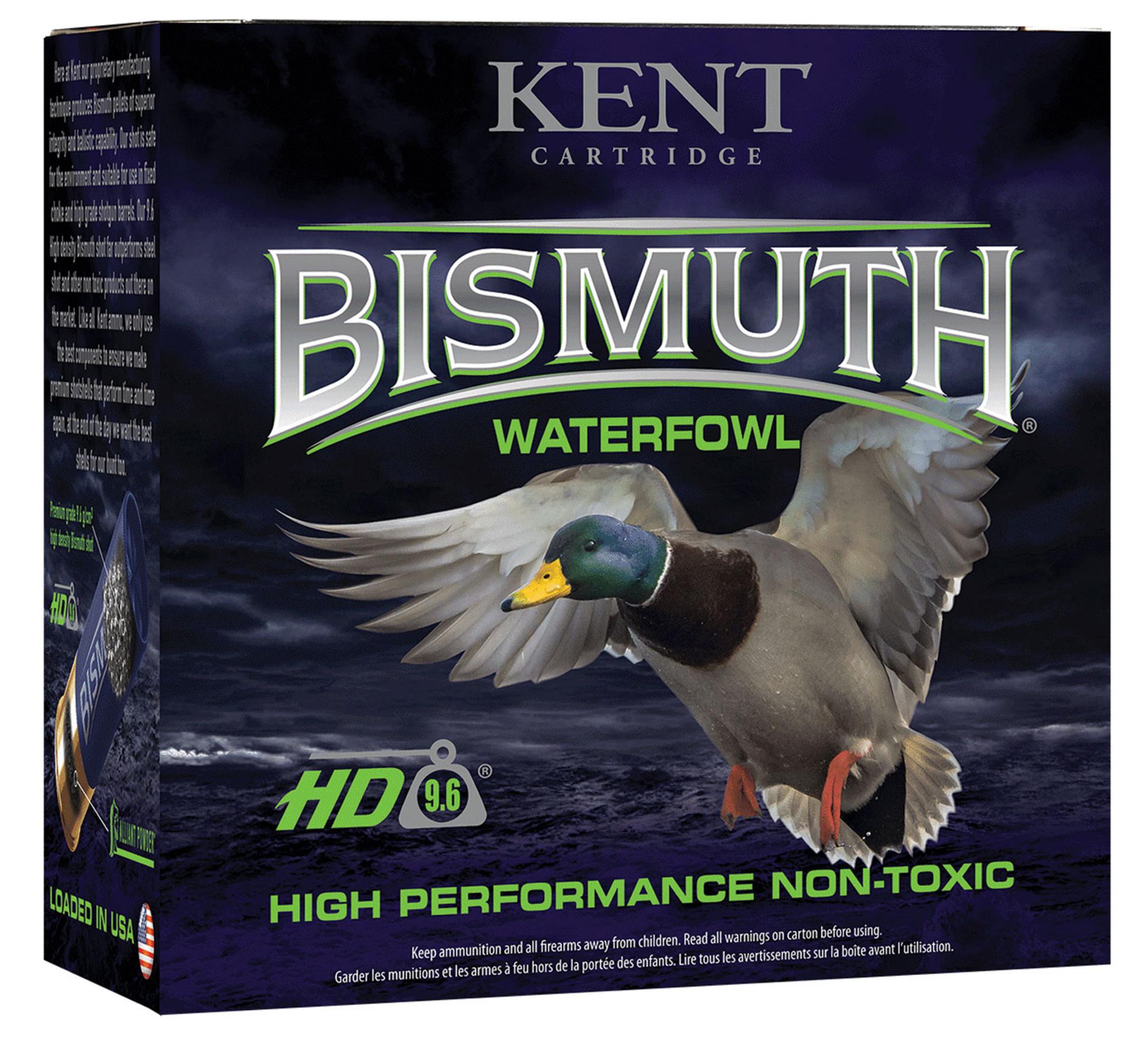 Kent Cartridge Bismuth Waterfowl Shotshells B123W404, 12 Gauge, 3", 1 3/8 oz, 1450 fps, #4 Shot, 25 Rds/box