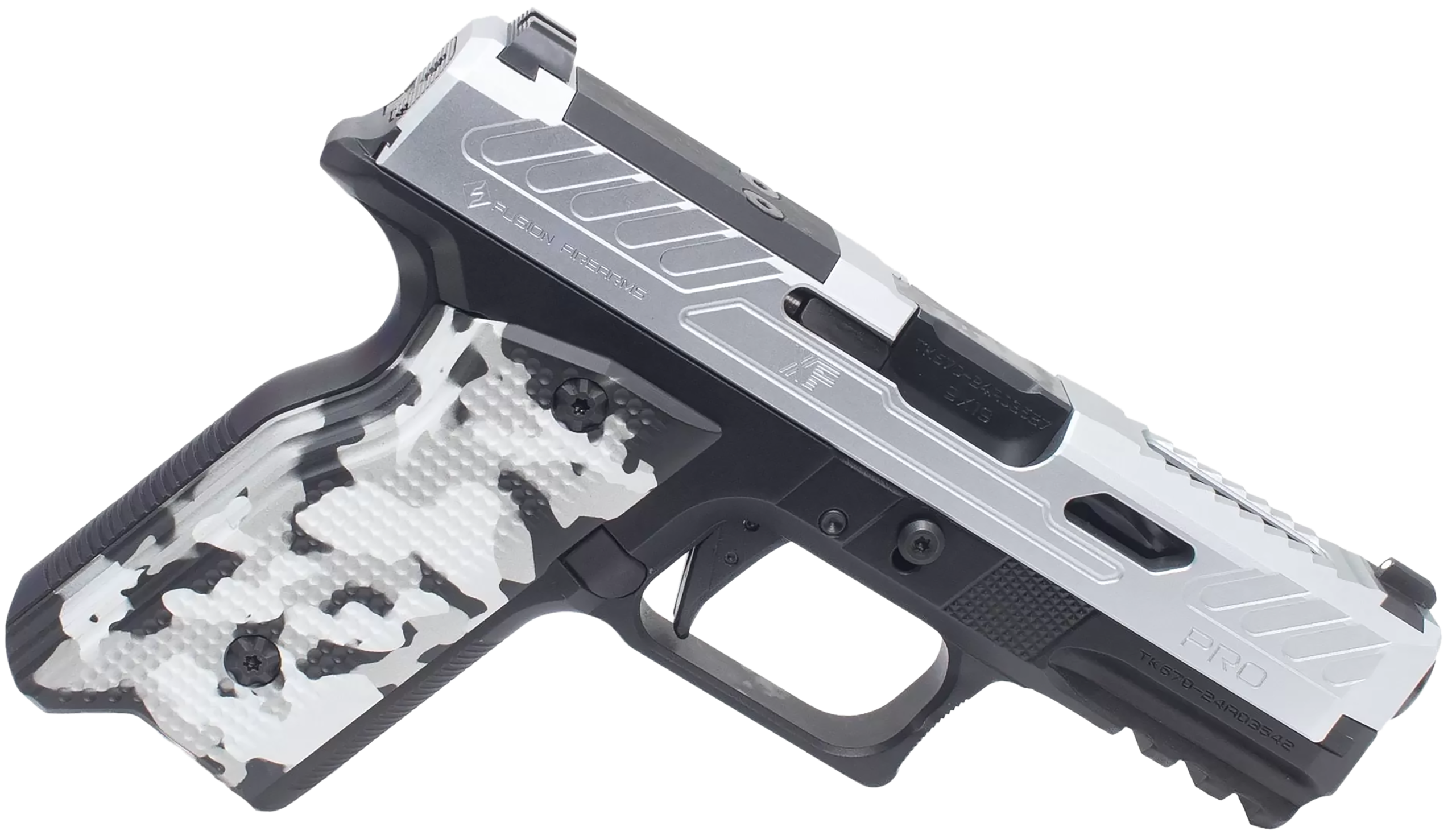 Fusion XF Pro Optic Ready Pistol XF9C, 9mm Luger, 4in, Interchangeable Panels, Chrome Finish, 15 Rds