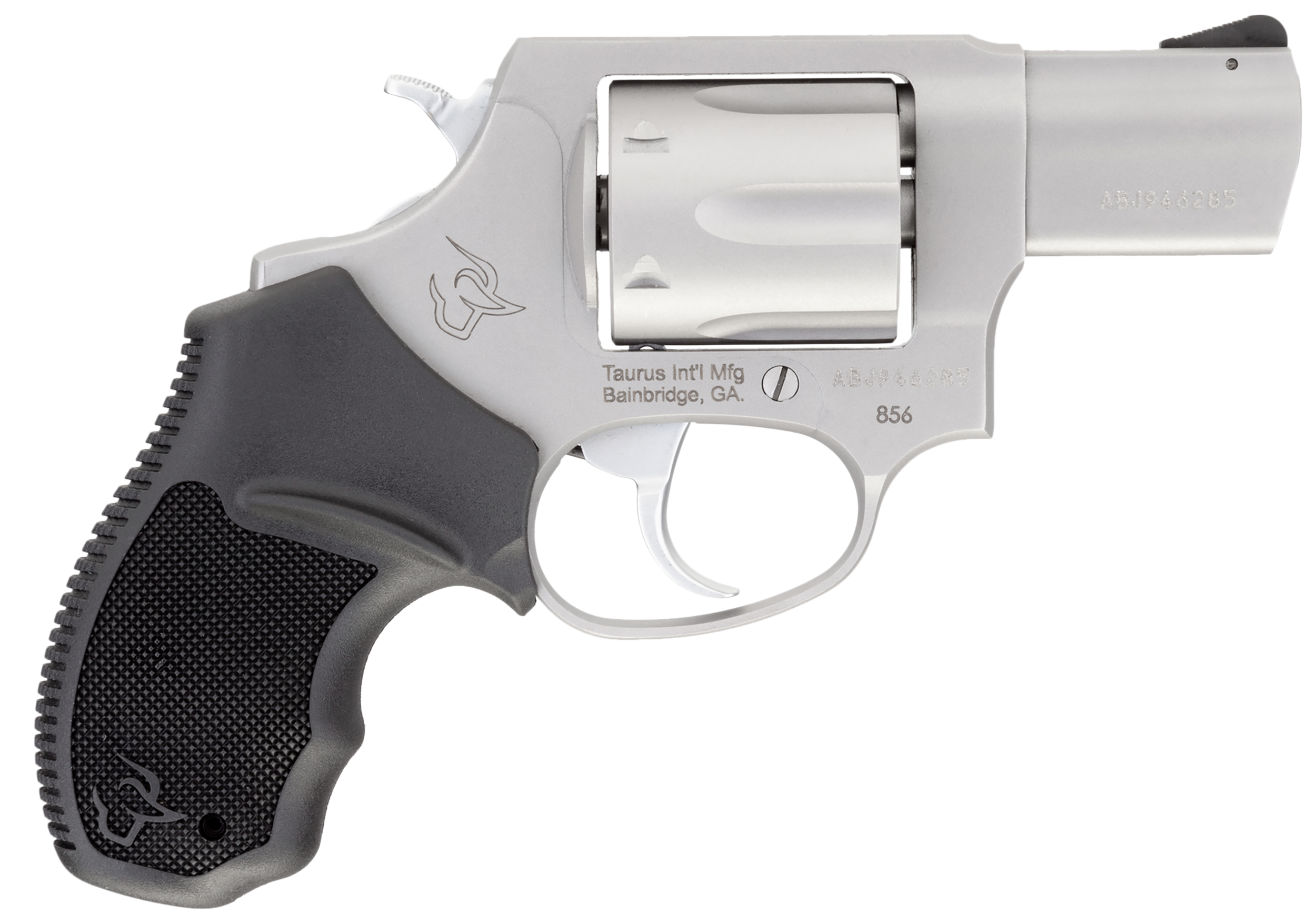 Taurus 856S Revolver 285629, 38 Special +P, 2", Black Rubber Grips, Stainless Steel Finish, 6rd