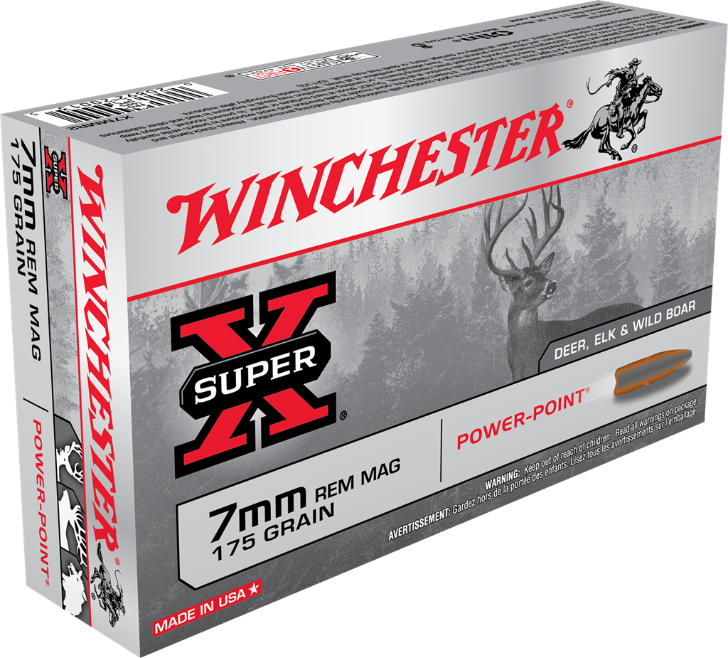 Winchester Super-X 7mm Rem. Mag. 175gr Power-Point 20rd Box #X7MMR2