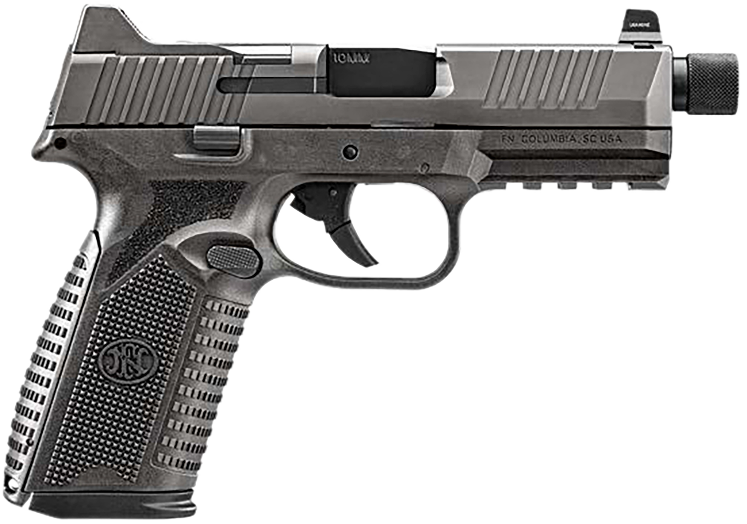 FN Herstal 510 Tactical Optic Ready Pistol 66-101950, 10mm, 4.71in, Interchangeable Backstrap Grips, Gray Finish, 10 Rds