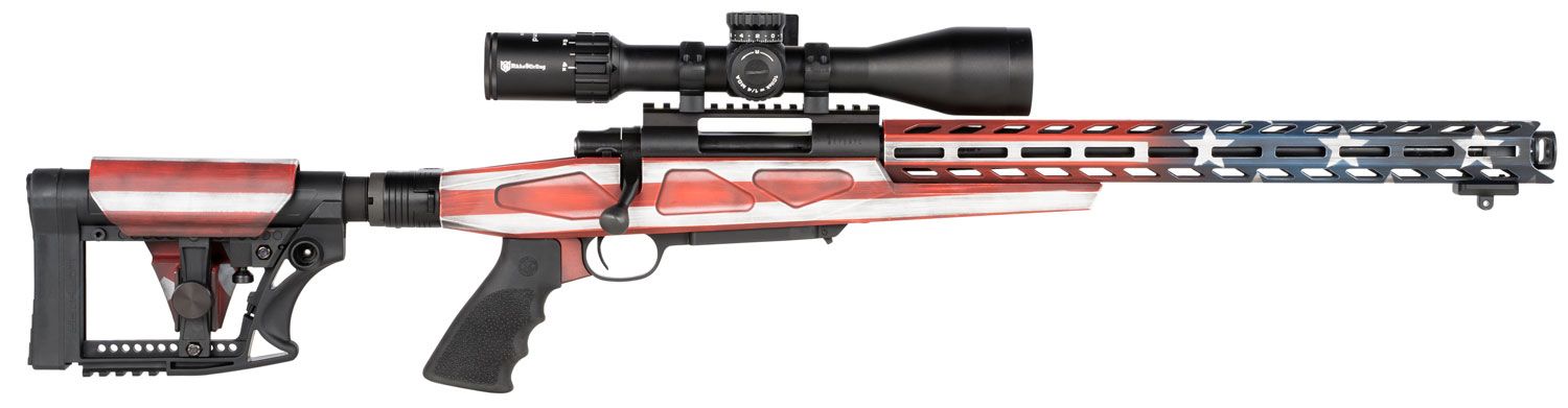 Howa M1500 APC Chassis Gen2 Rifle HFLG65C16, 6.5 Creedmoor, 16.25", American Flag 6 Position Luth-AR MBA-4 with Aluminum Chassis Stock, 10 Rds