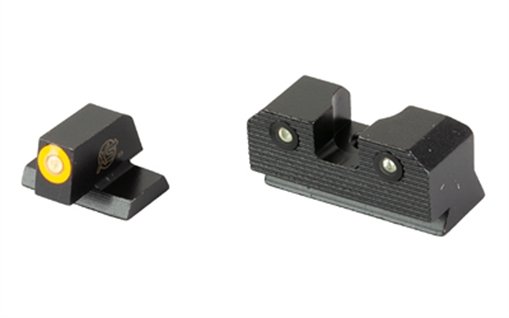 XS Sights R3D 2.0, Tritium Night Sight, Fits S&W M&P OR Full Size & Compact, Orange Front Outline, Green Tritium Front/Rear SW-R206P-6N