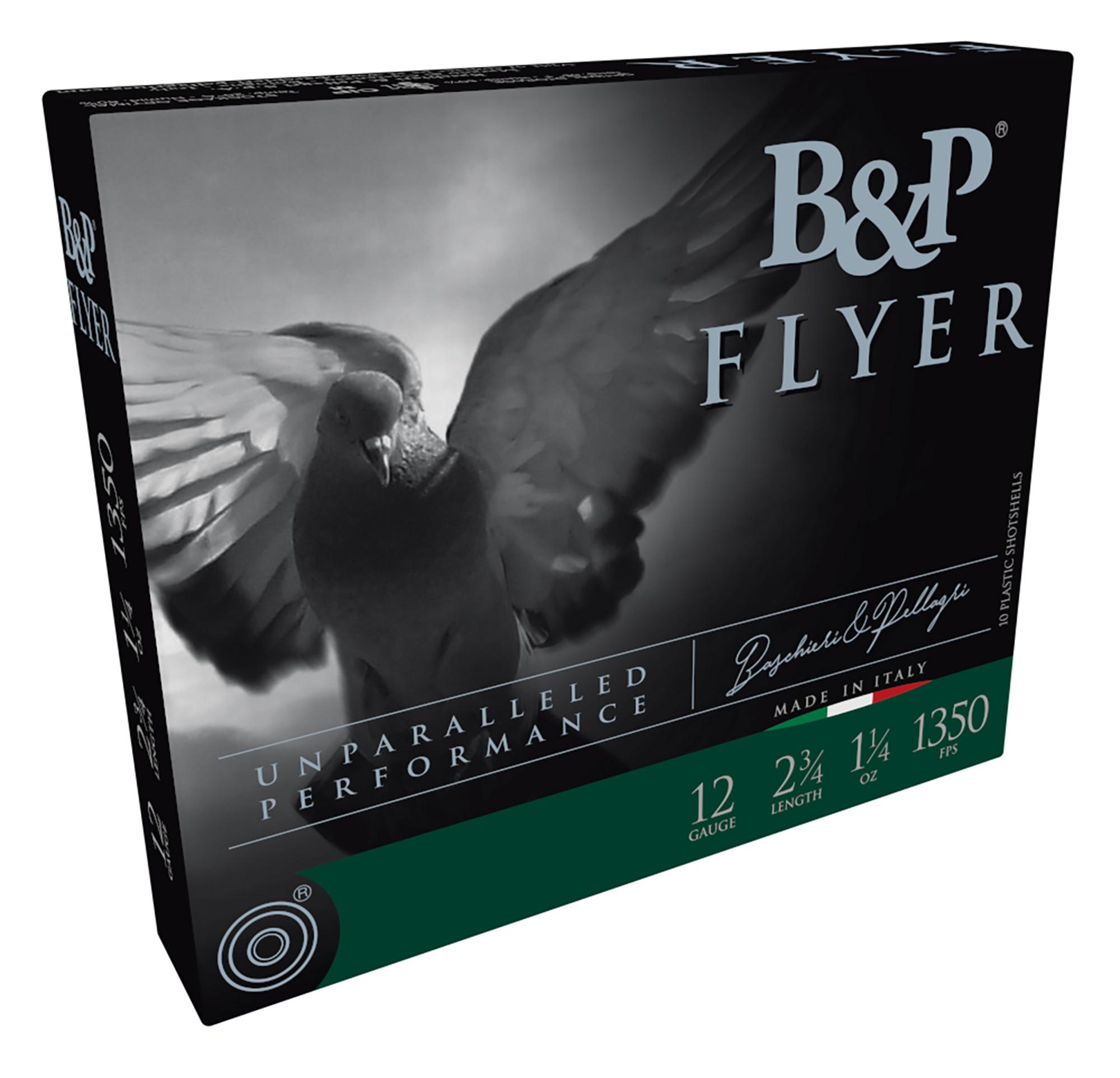 Baschieri & Pellagri Competition Flyer Shotshells 12B14PH7, 12 Gauge, 2-3/4", 1 1/4 oz, 1350 fps, #7.5 Lead Shot, 10 Rds/box