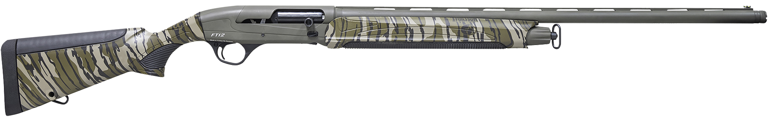 Pointer Field Tek 12 Shotgun REXPFT12CAMO, 12 Gauge, 28", 3" Chmbr, OD Green Cerakote Aluminum Receiver, Fixed Mossy Oak Bottomland Synthetic Stock