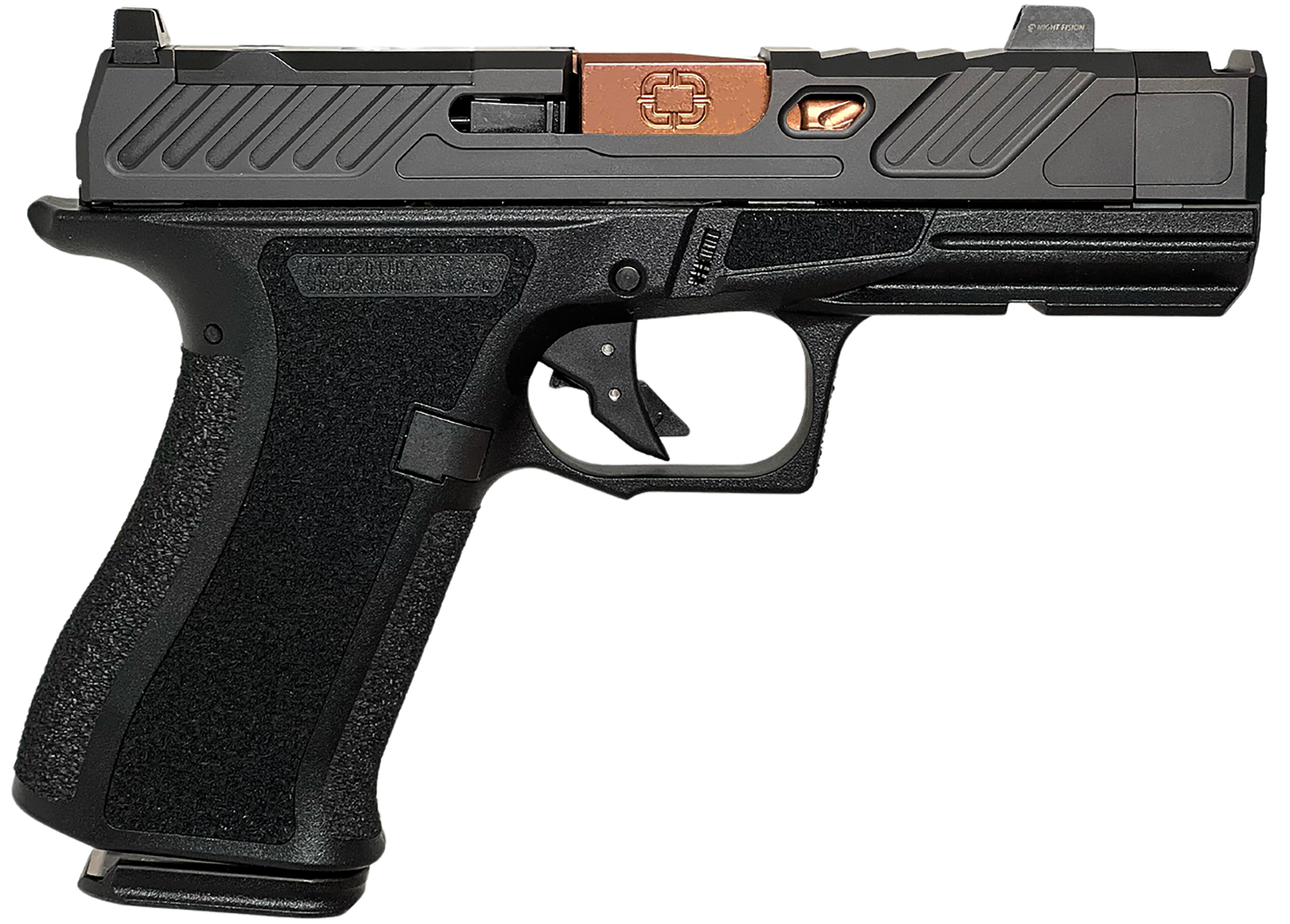 Shadow Systems CR920XP Compensator Optic Ready Pistol SS5239, 9mm Luger, 3.65in, Black Interchangeable Backstrap, Black Finish, 10 Rds