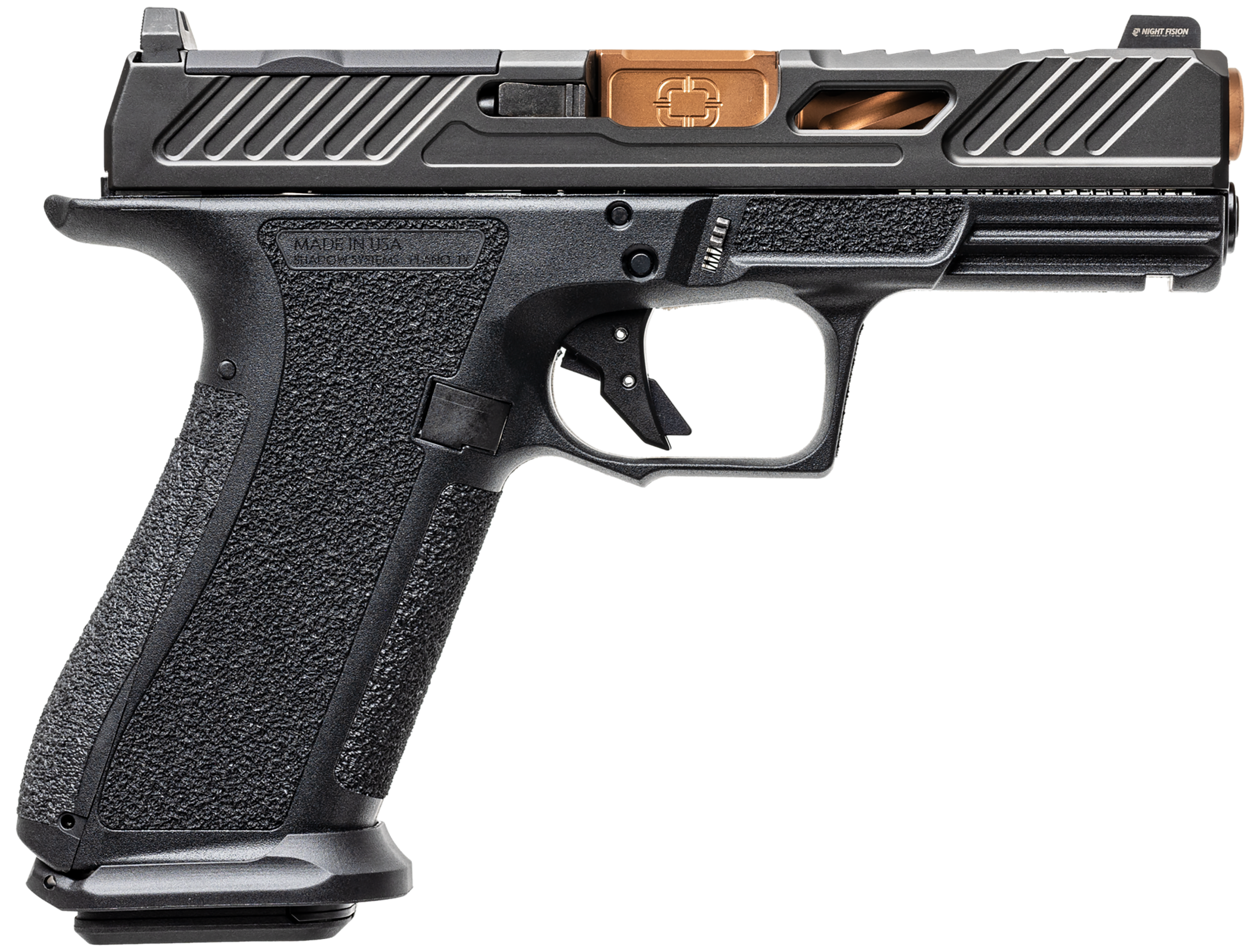 Shadow Systems XR920 Elite Optic Ready Pistol SS3011, 9mm Luger, 4in, Black Interchangeable Backstrap, Black Finish, 17 Rds