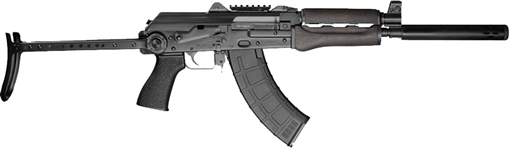 Zastava ZPAP92, Semi-automatic, 7.62X39, 10" Cold Hammer Forged Chrome Lined Barrel with a Pinned Muzzle Device, 16.5" Overall Barrel Length, Matte Finish, Black, Wood Hand Guard, Tango Down Grip, Under Folder Stock, 30 Rounds, 1 Magazine ZP92762UF