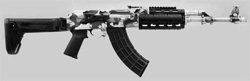 ZASTAVA ARMS ZPAPM70 AK RIFLE SNOW CAMO CERAKOTE WITHQUAD RAIL ZHUKOV FOLDING STOCK MAGPUL GRIP 16.5IN CHROME LINED BARREL 1.5MM RECEIVER BULDGED TRUNNION 30RD ZR7762CSW