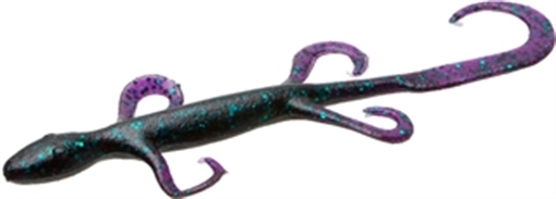 ZOOM BAIT 6" LIZARD 9BG-BLK/BLUE TAILL 002-124