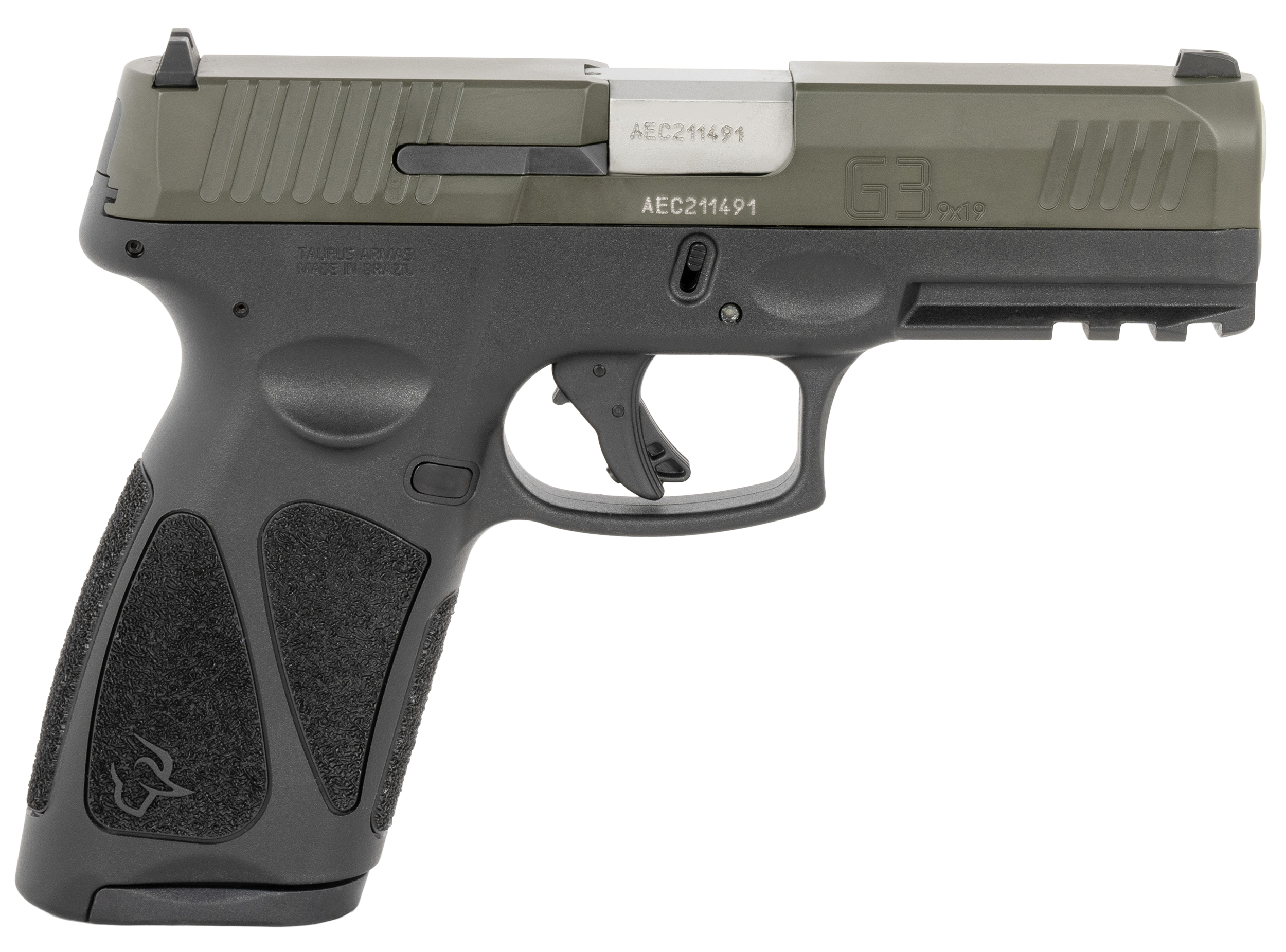 Taurus G3 Pistol 1-G3B94B, 9mm, 4in, Textured Grips, Black Finish, 15 Rds